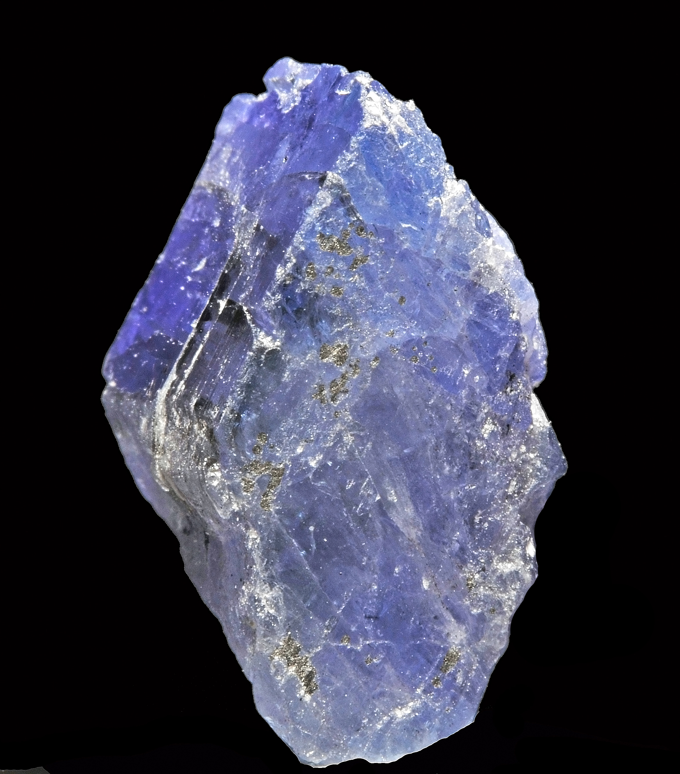 A tanzanite crystal