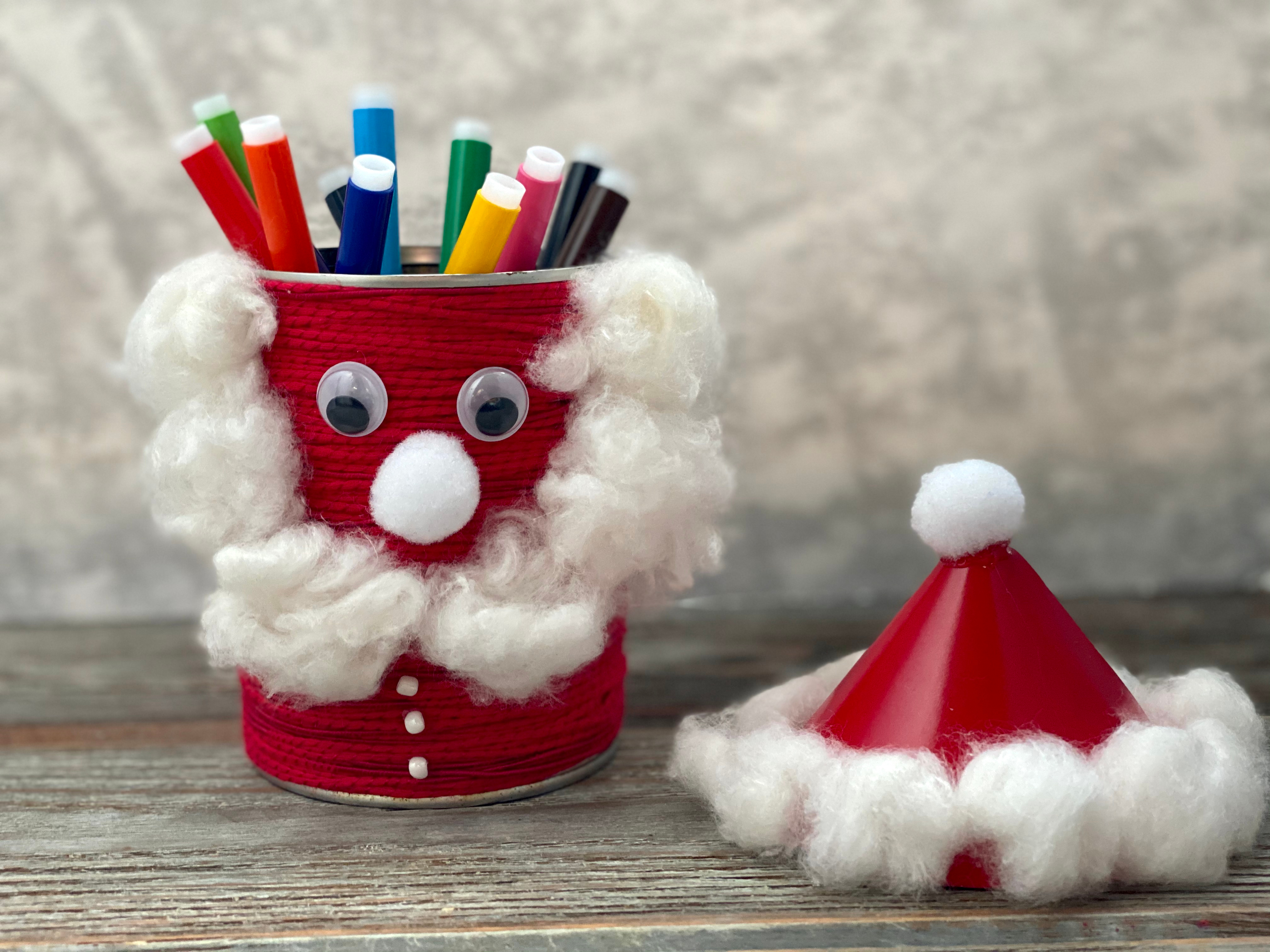 Santa tin can christmas crafts