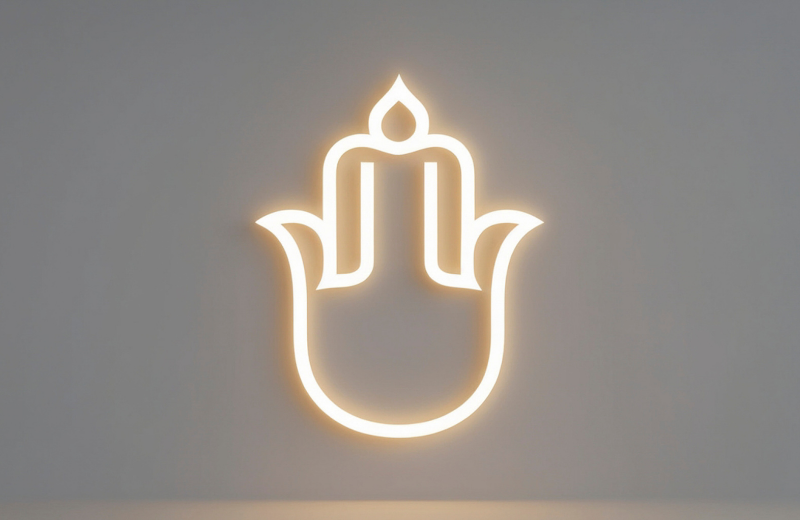 glowing Hamsa Hand