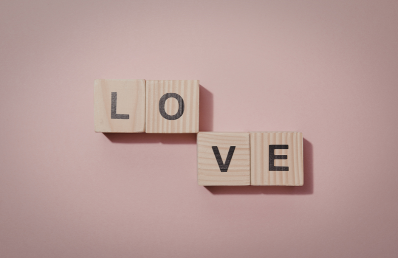 love scrabble letters