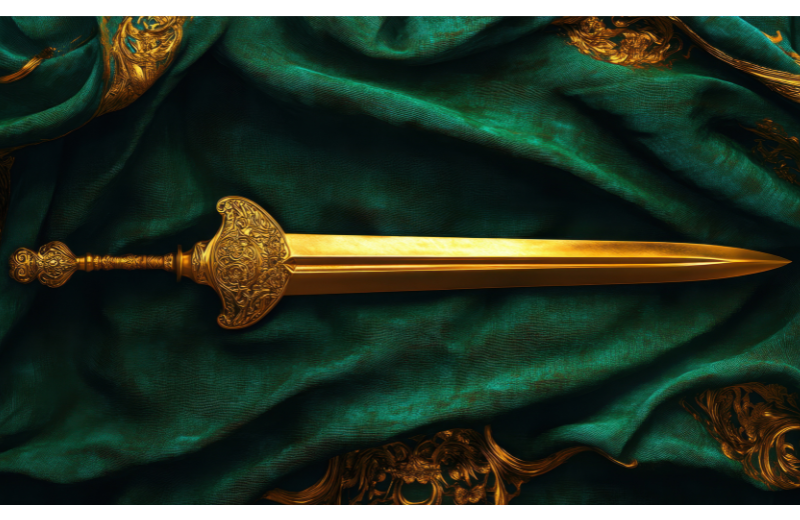 historical gold sword
