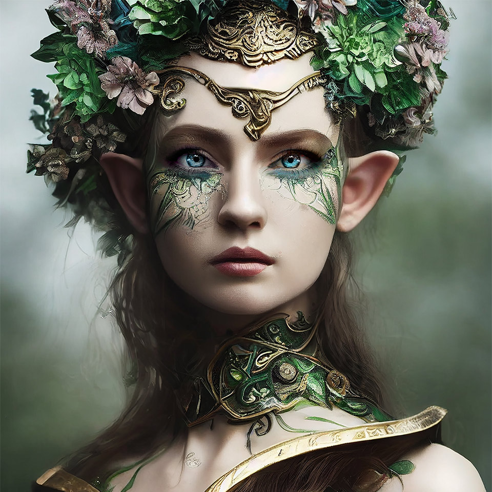 Illustration of an elf princess
