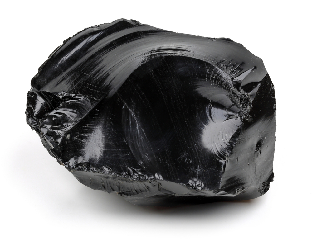 Obsidian on a white background
