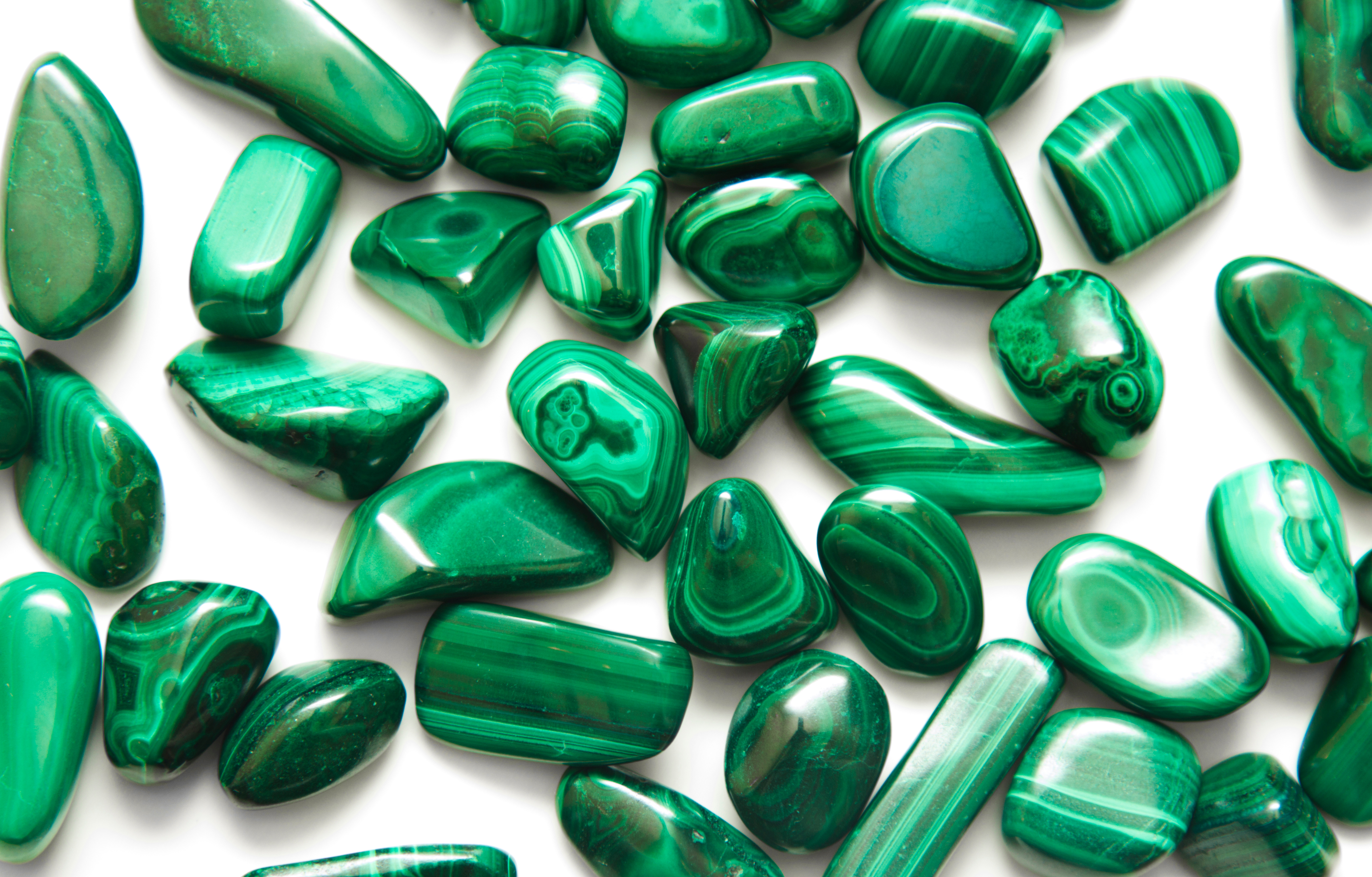 Lots of little pieces of Malachite