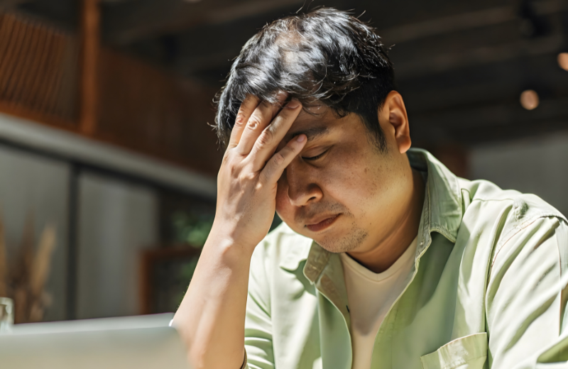 Image of someone dreading work.