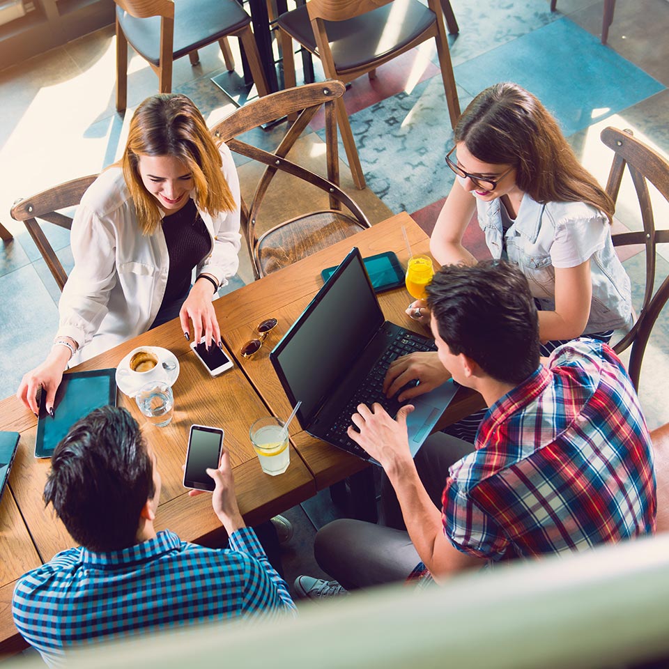 A group studying psychology