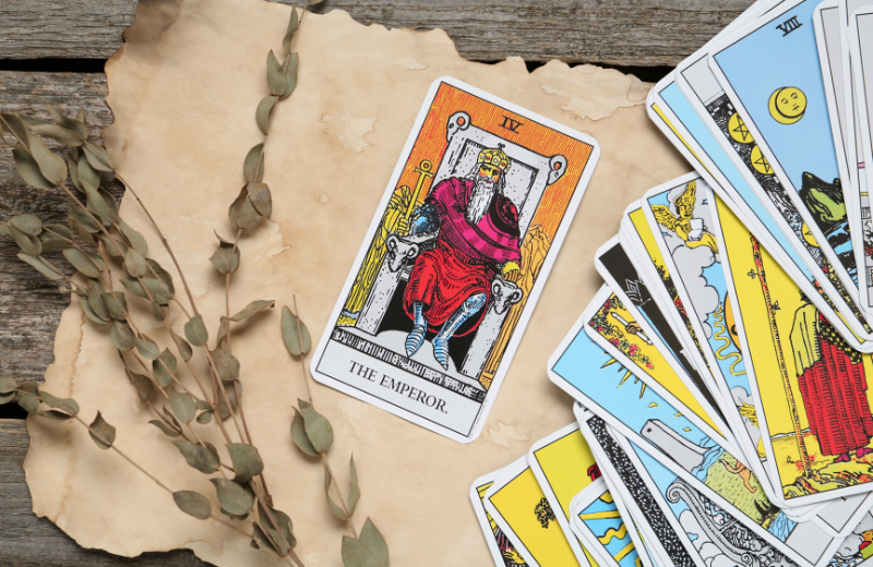 Image of the emperor tarot card.