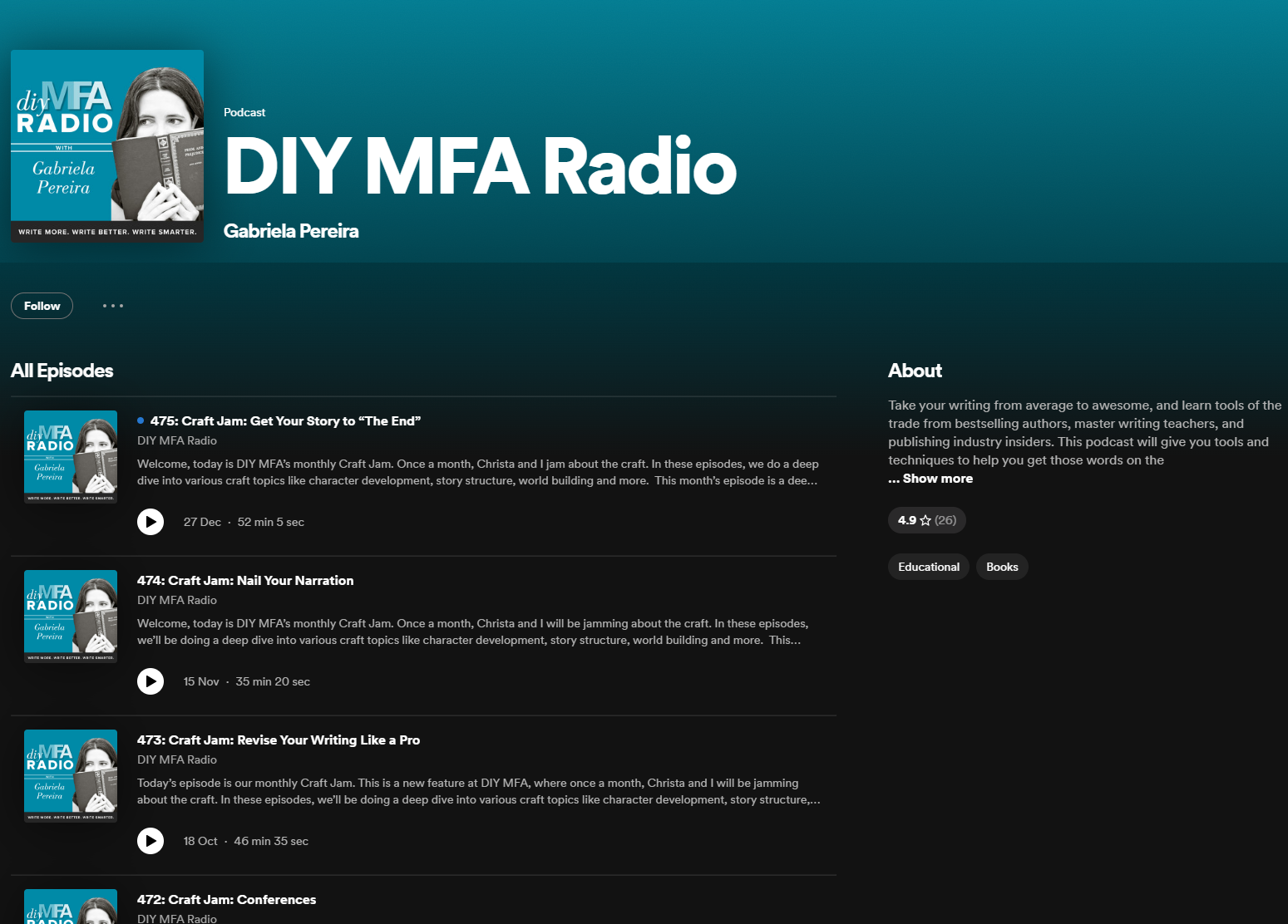 DIY MFA Radio podcast