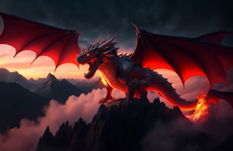 red dragon in mythology