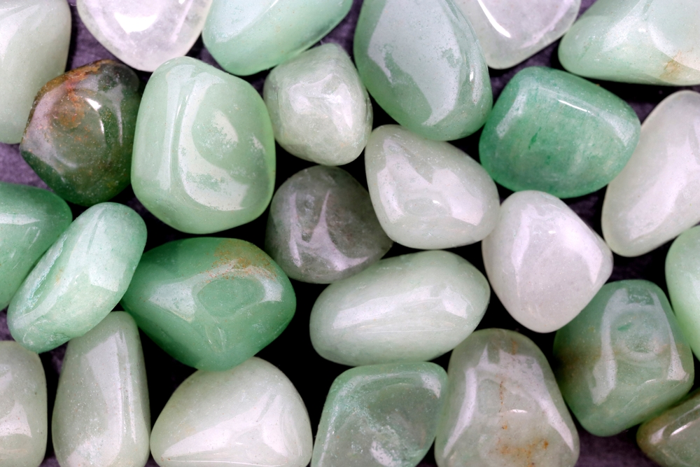 A mix of White and Green Aventurine