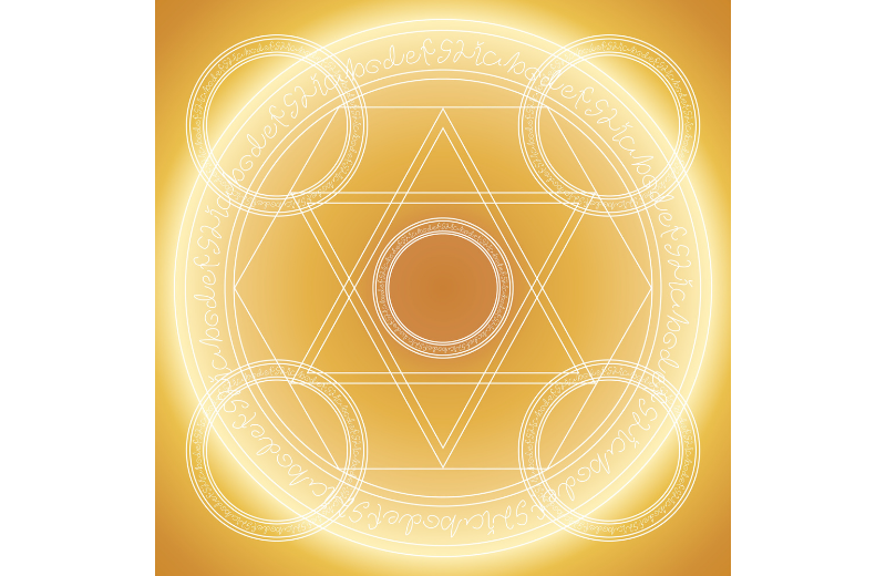 yellow Circles in Sacred Geometry