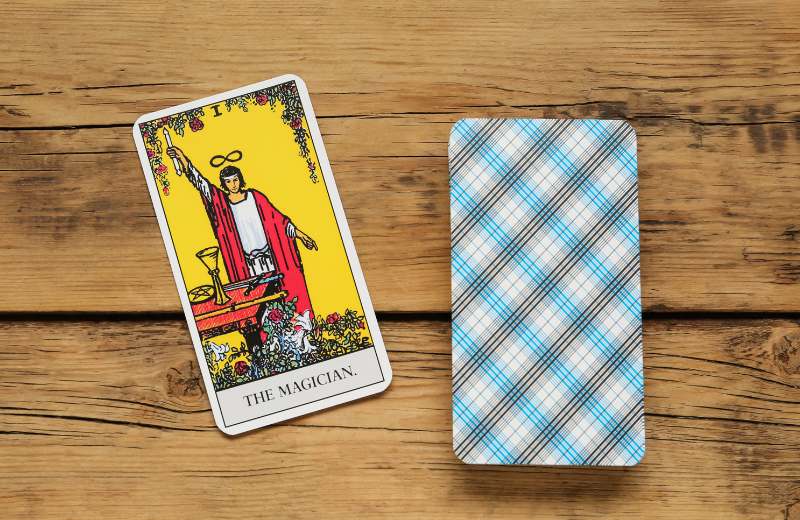 An image of the magician tarot card.