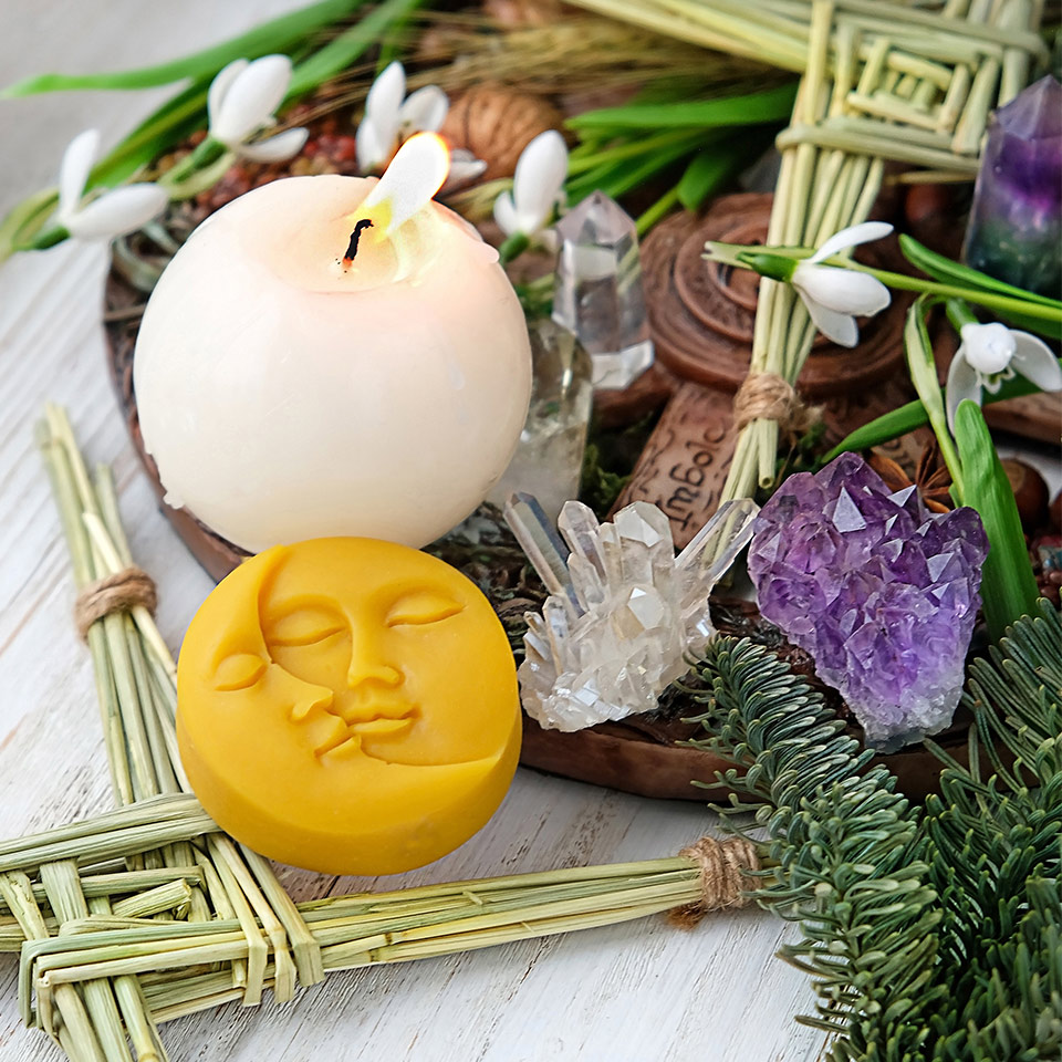 Altar for Imbolc sabbat