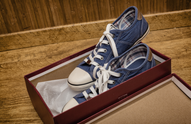 New shoes on the table