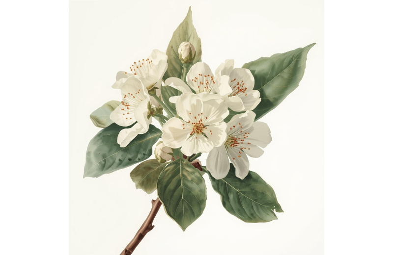 Hawthorn may birth flower tattoo idea