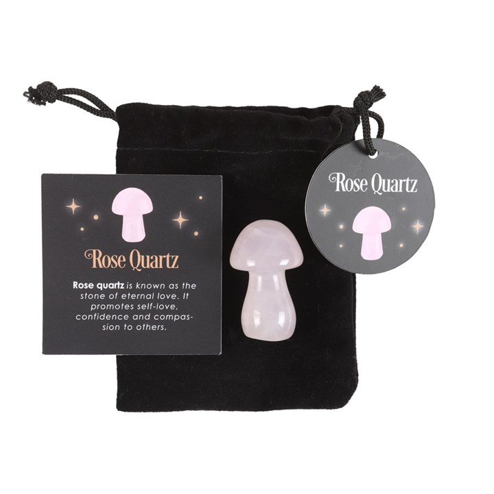 Image of Magical Rose Quartz Crystal Mushroom
