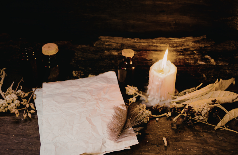 white candle in spellwork