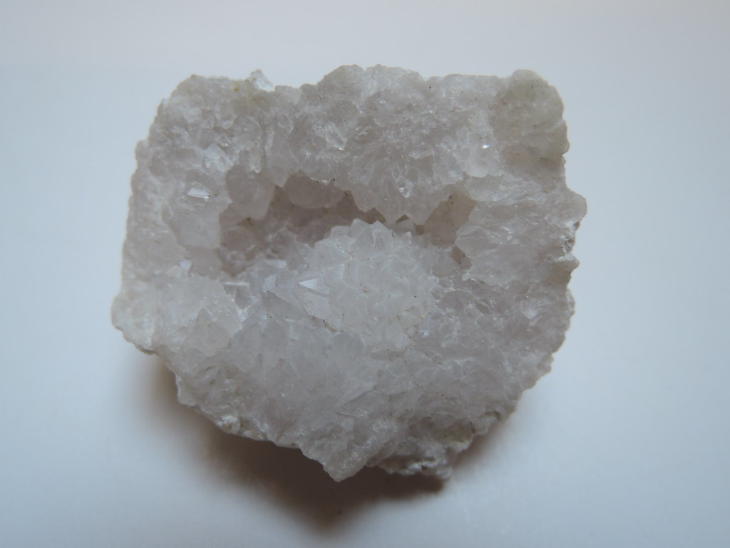 A clear quartz crystal