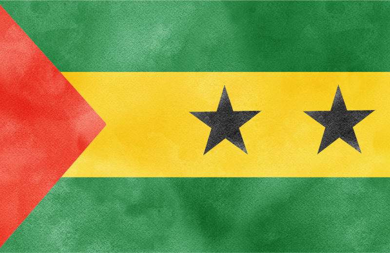 São Tomé and Príncipe flag.