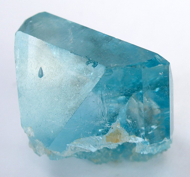 A blue topaz crystal