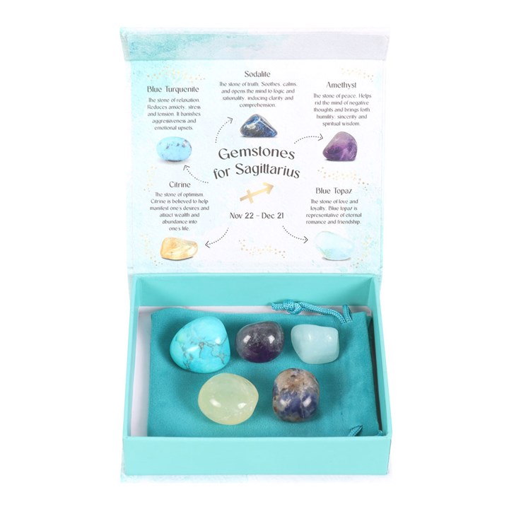 Image of Sagittarius Crystal Tumblestone Set