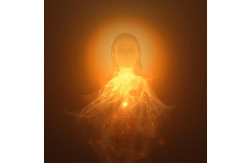 Person with an orange aura