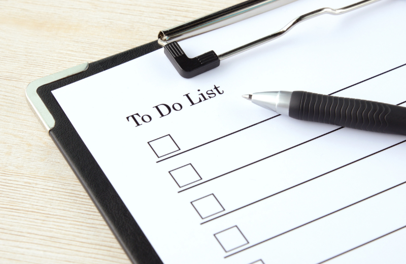 Image of a to do list.