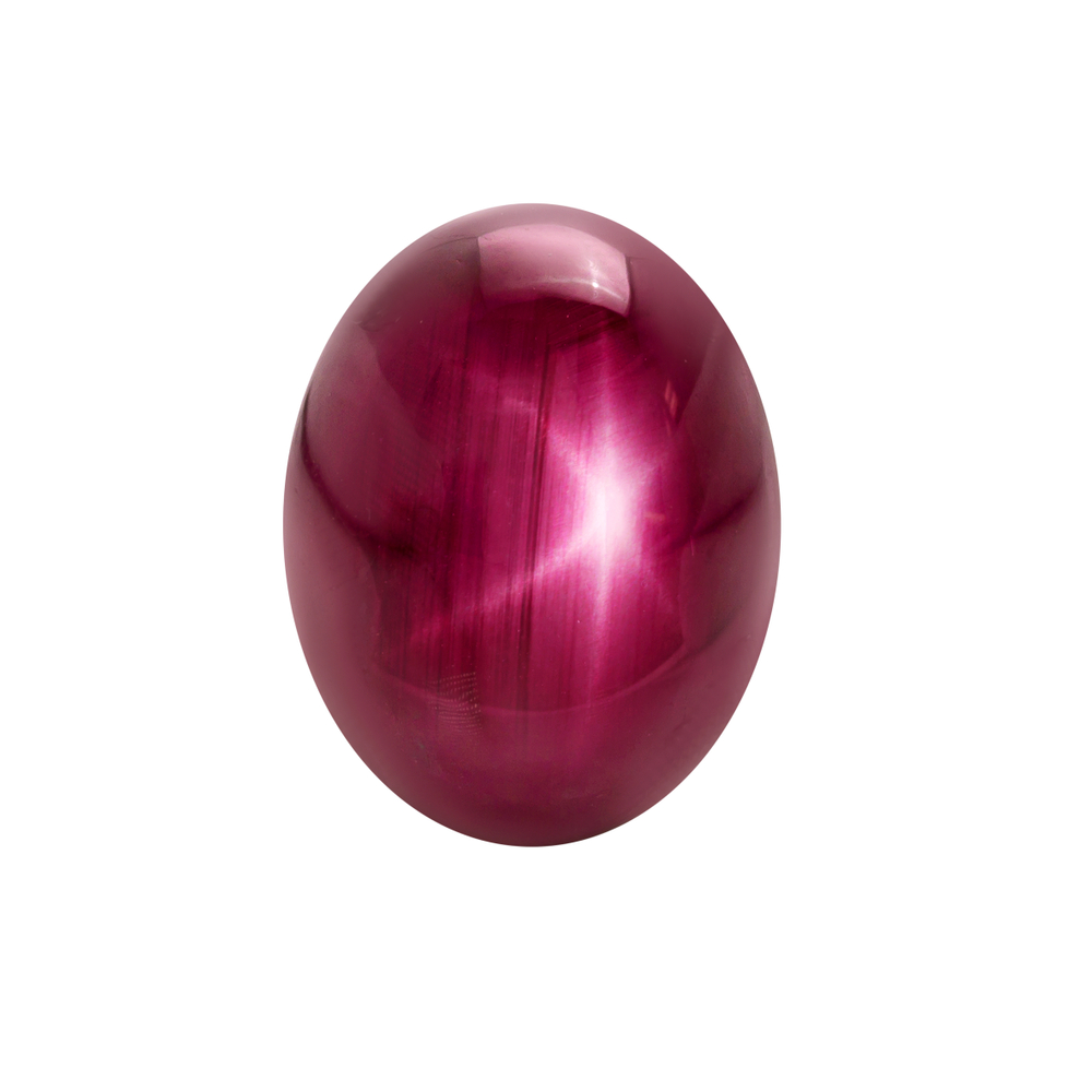 A piece of Star Ruby on a white background