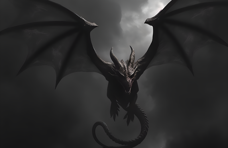 Image of a black dragon.