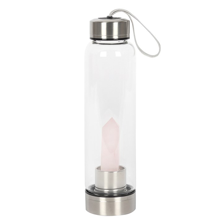 Image of Rose Quartz Purifying Glass Water Bottle