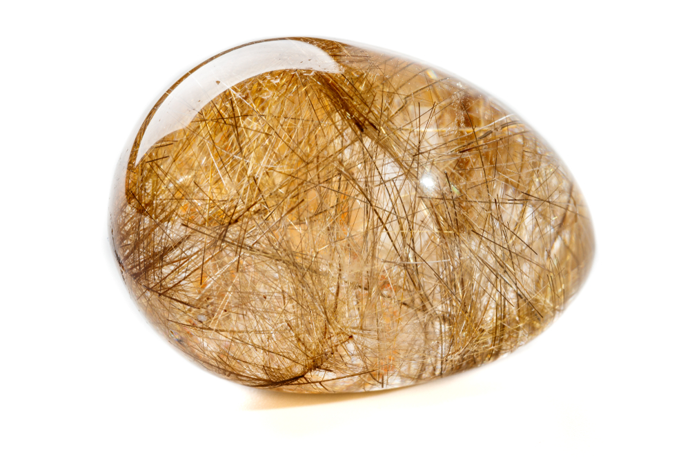 A piece of Rutilated Quartz