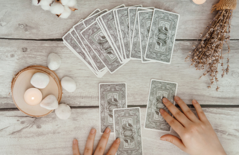 Image of a tarot spread.