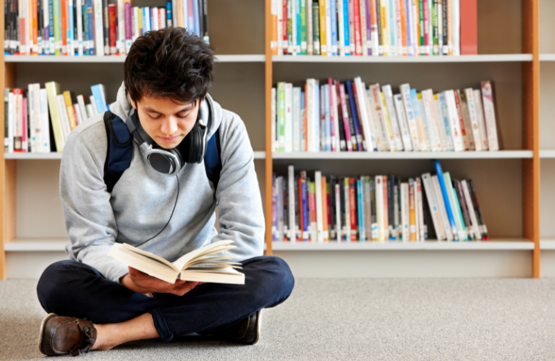 Someone reading a book