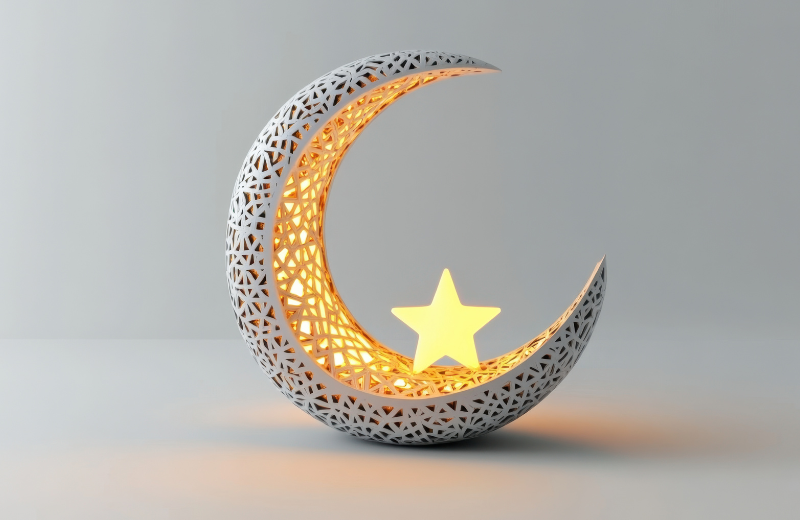 islam star and moon religious symbol