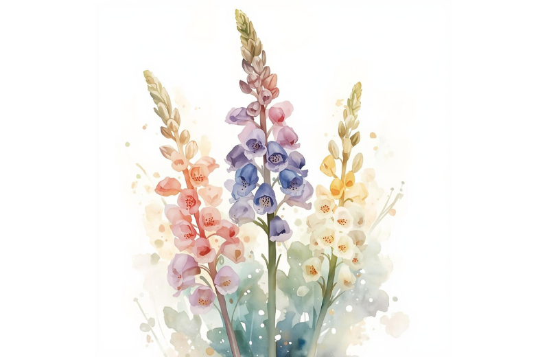 larkspur july birth flower tattoo idea