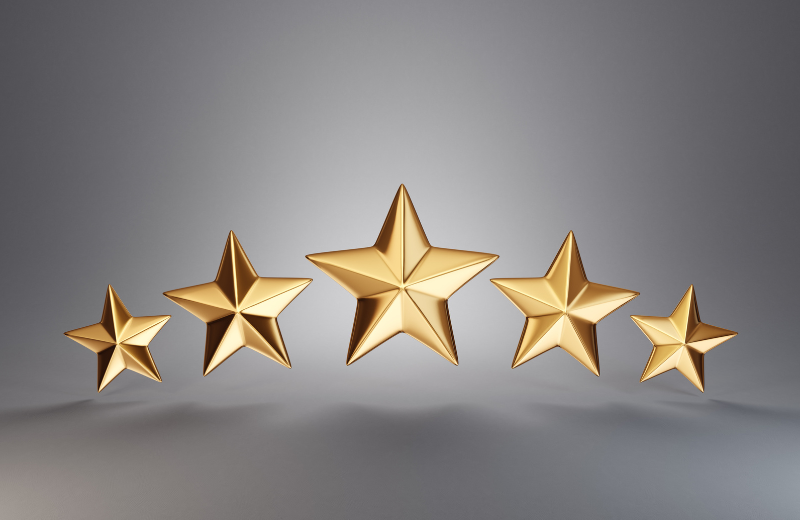 Five gold stars achievement