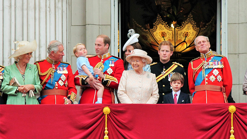 The Royal Family at Buckingham Palace, London on June 13 2015