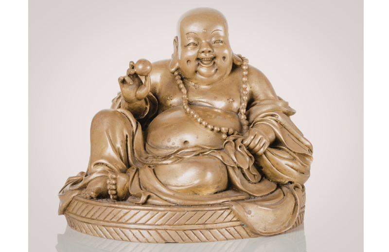 gold Laughing Buddha