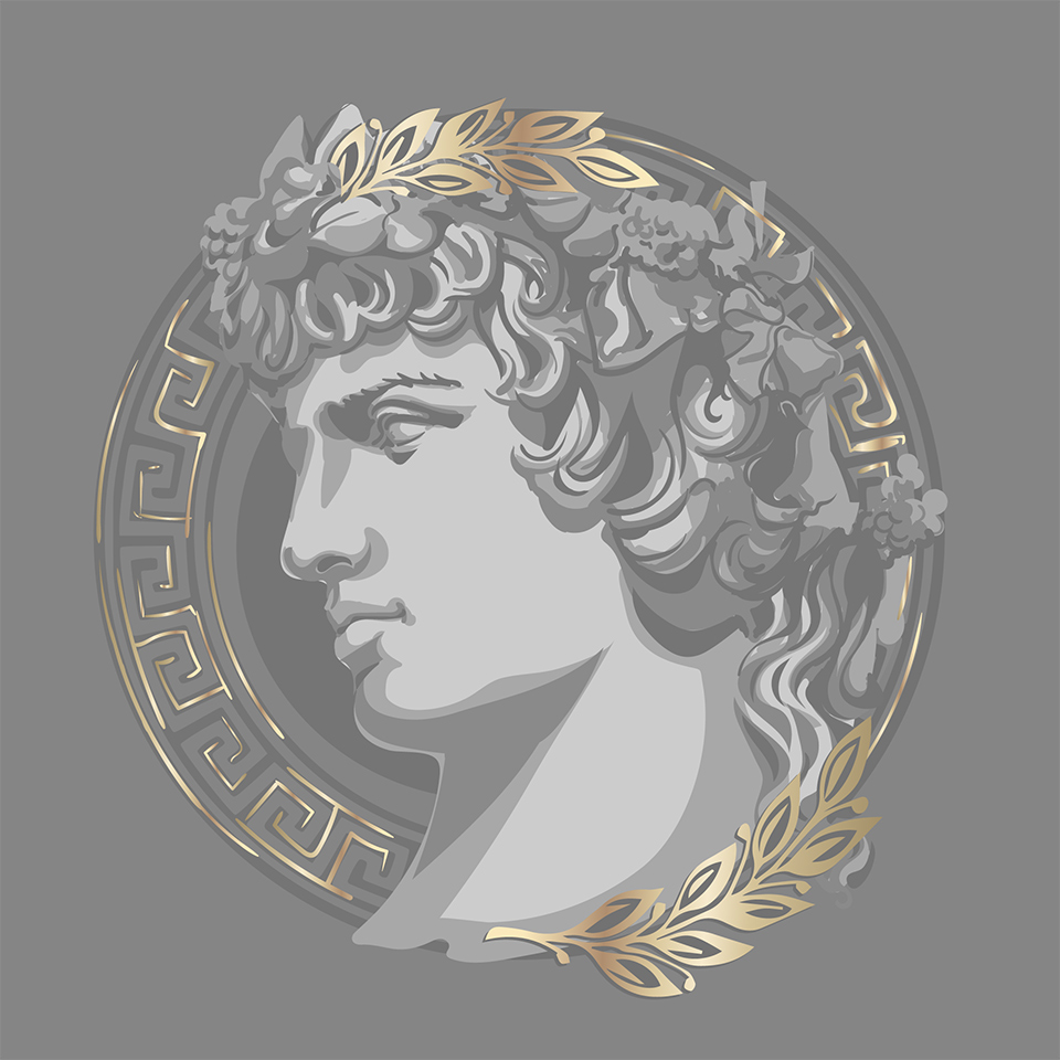 Illustration of the Roman god, Apollo
