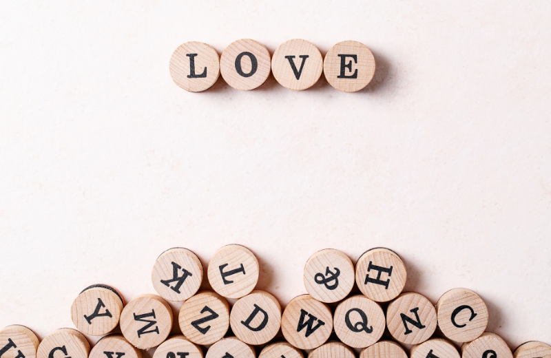 love symbols letters spelled out