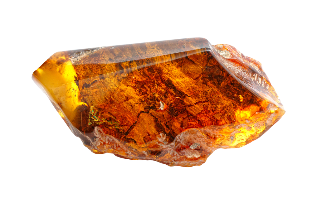 An amber crystal