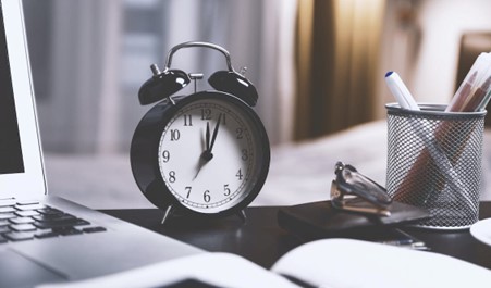 clock on desk