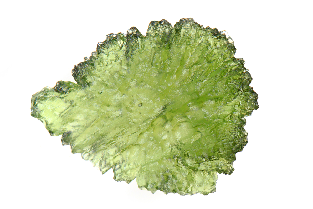 A moldavite crystal