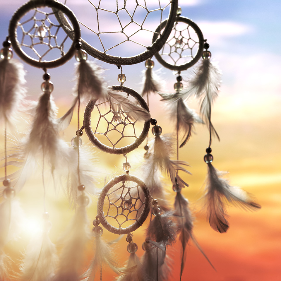 Dreamcatcher at sunset