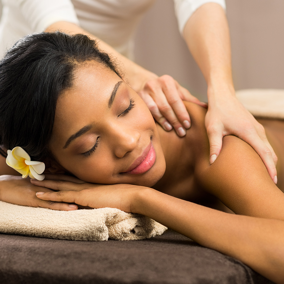 Woman receiving a spa treatment