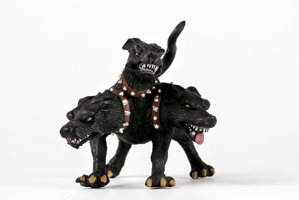 Figure of a 3 headed dog