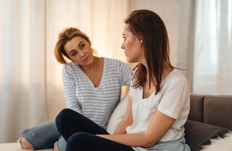 Image of a couple talking.