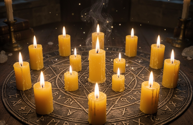 yellow spellcasting candles
