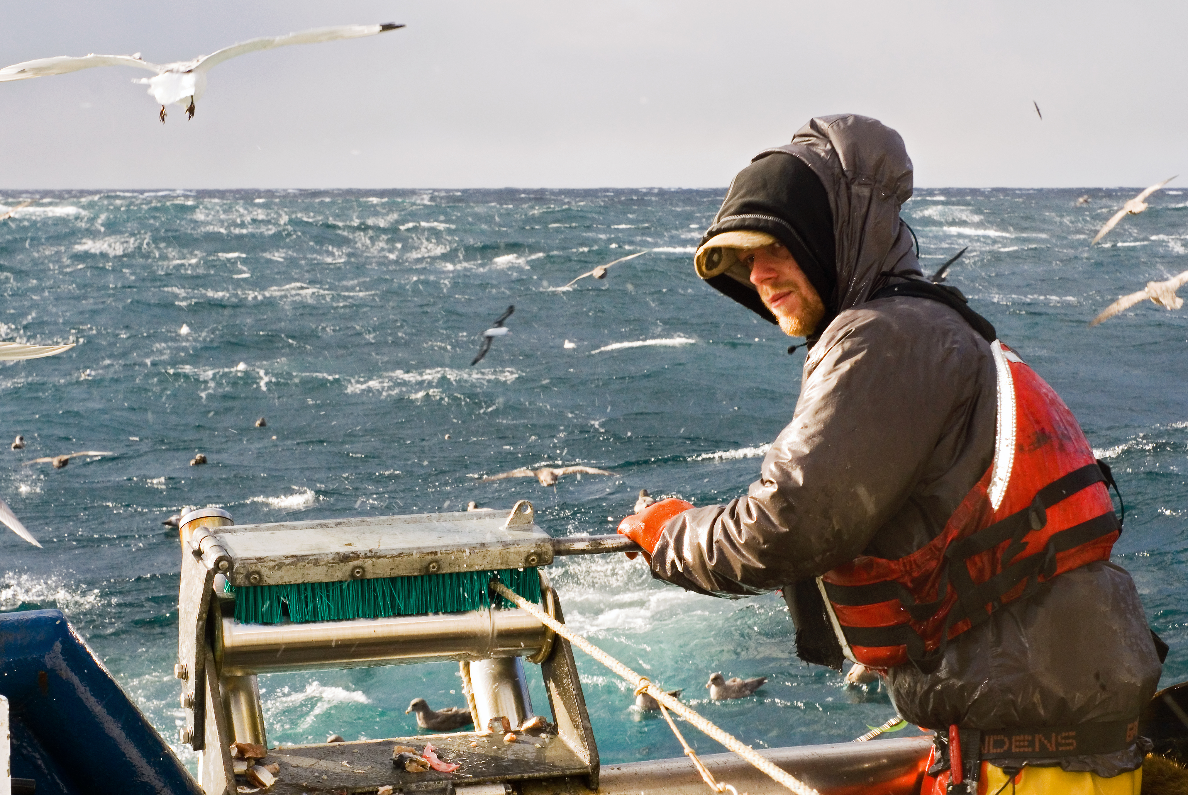 Fisherman at sea