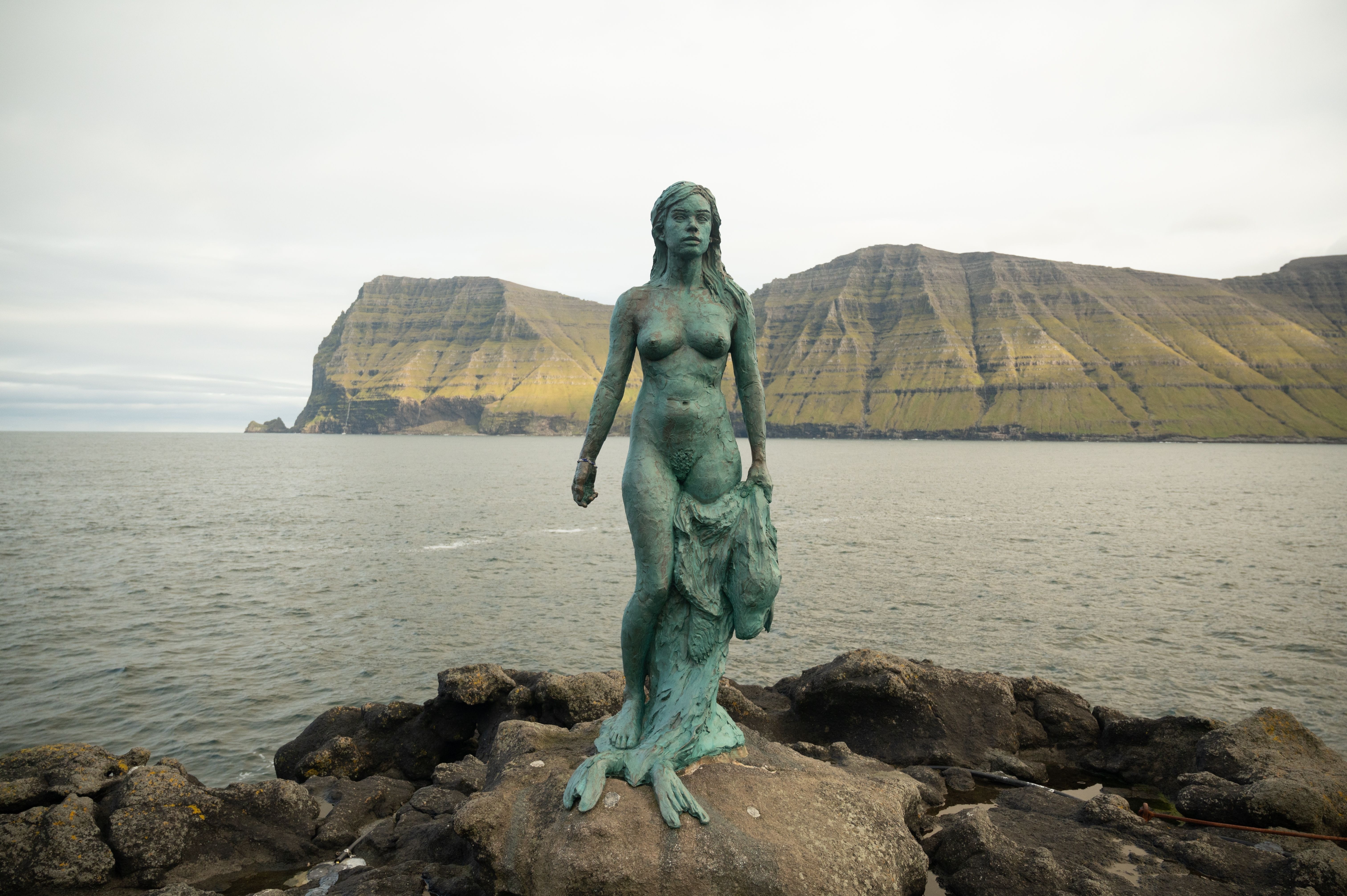 Selkie mermaid statue